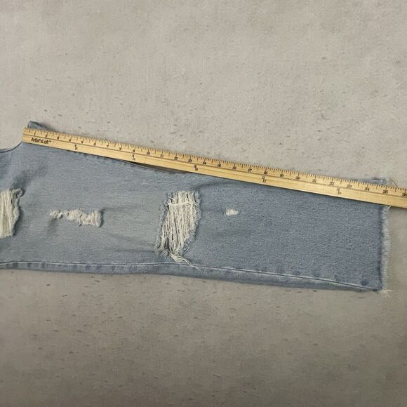 Levis 501 Jeans Womens 29X26 Blue High Rise Button Fly Crop Distressed Denim - Picture 7 of 14